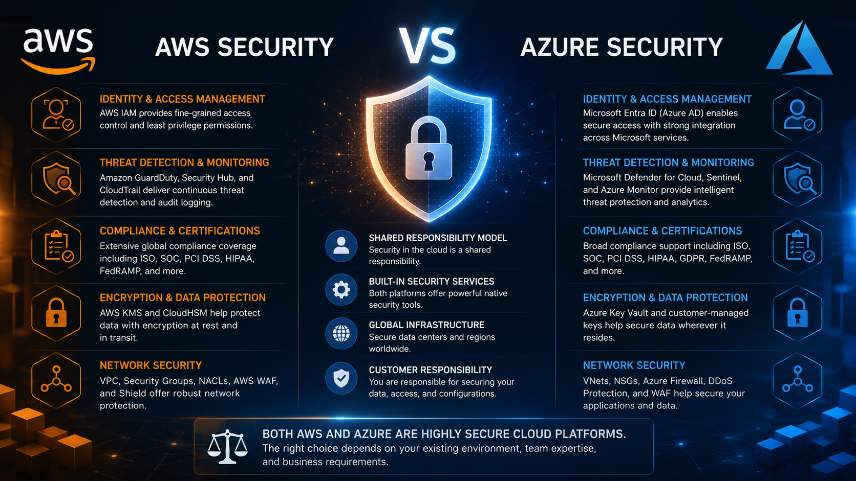 AWS security vs Azure security comparison