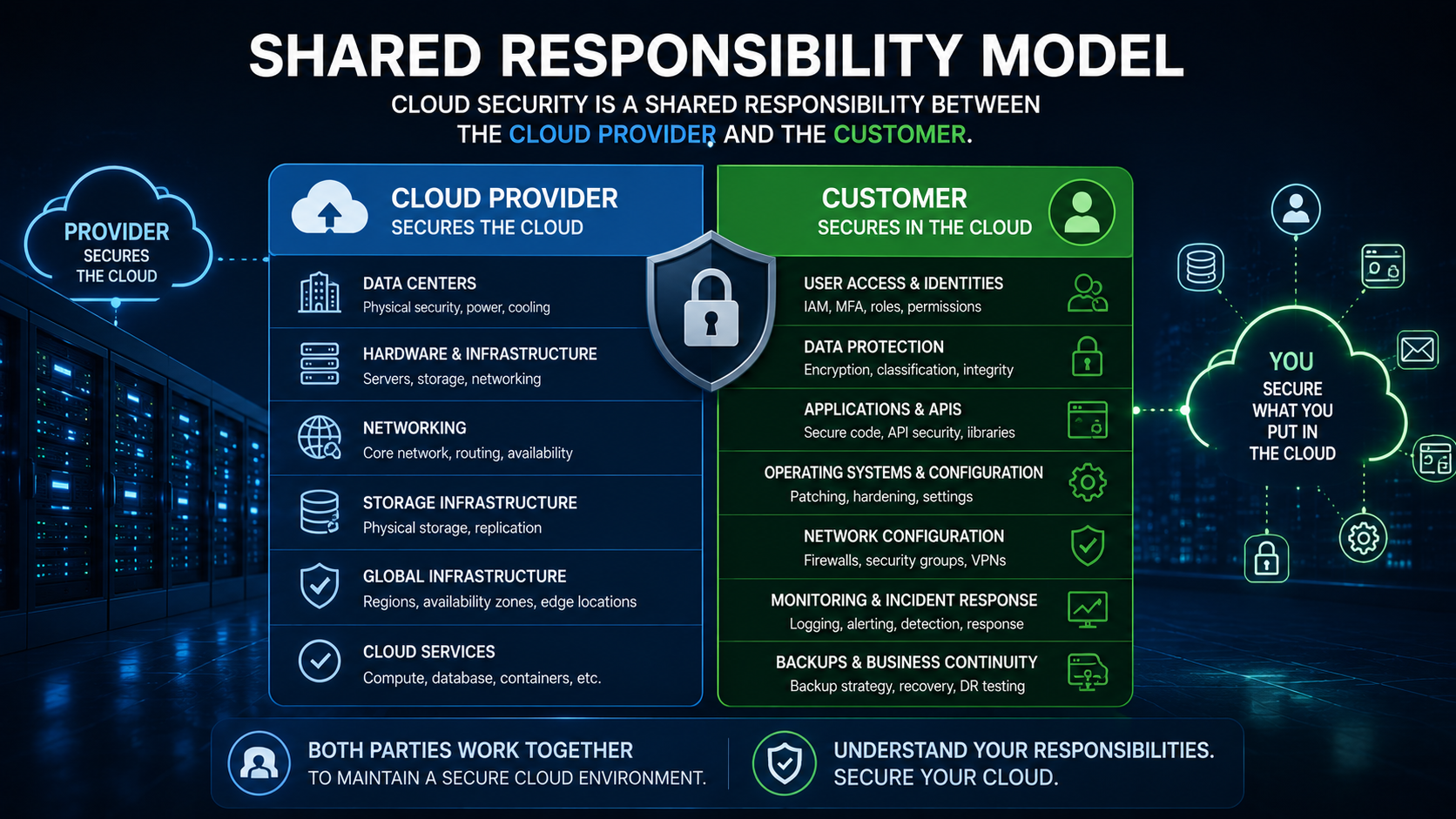 Shared responsibility model for cloud security explained