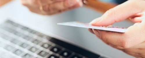 A credit card payment being made online.